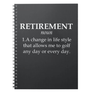 Funny Retirement Golf Gift For Retiree Player Dad Notebook