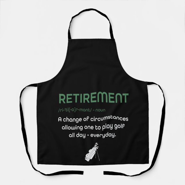 Funny Retirement Golf - Retired Golfers Gift Apron (Front)