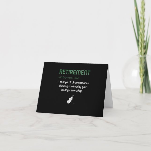 Funny Retirement Golf - Retired Golfers Gift Card (Front)