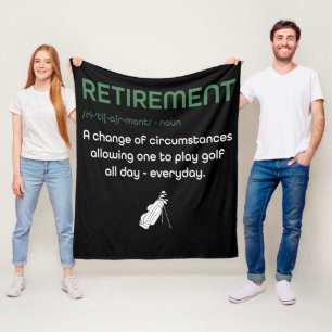 Funny Retirement Golf - Retired Golfers Gift Fleece Blanket