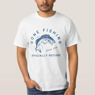 Funny Retirement Gone Fishing Officially Retired T-Shirt