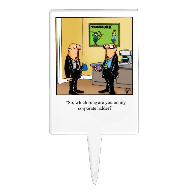 Funny Retirement Humor Cake Pick (Front)