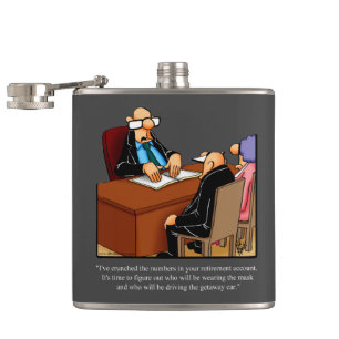 Funny Retirement Humor Flask Gift