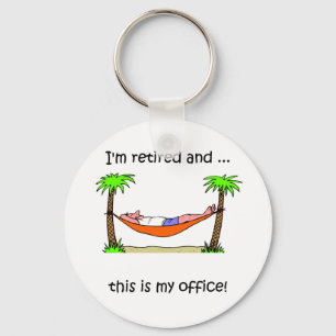 Funny retirement humor keychain