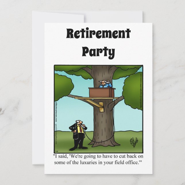 Funny Retirement Humor Party Invitations (Front)