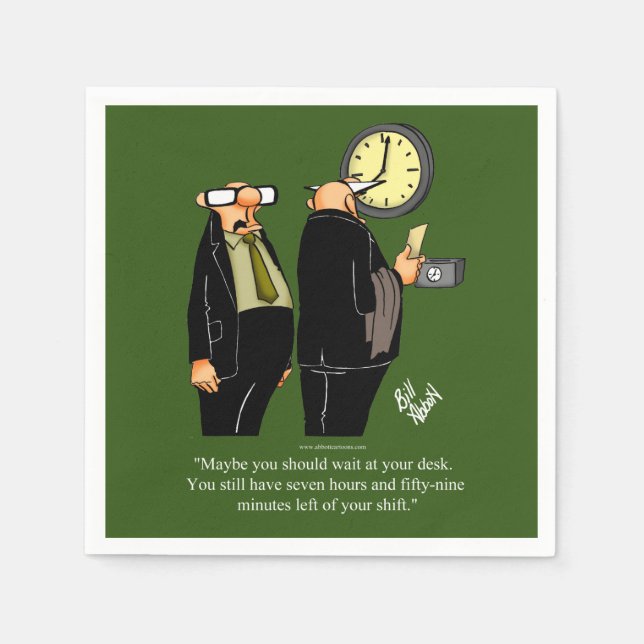 Funny Retirement Humor Party Napkins (Front)