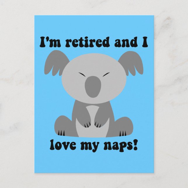 Funny retirement humor postcard (Front)