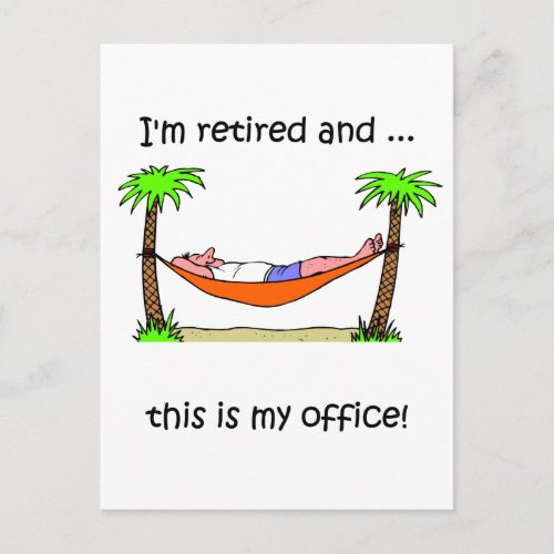 Funny retirement humor postcard