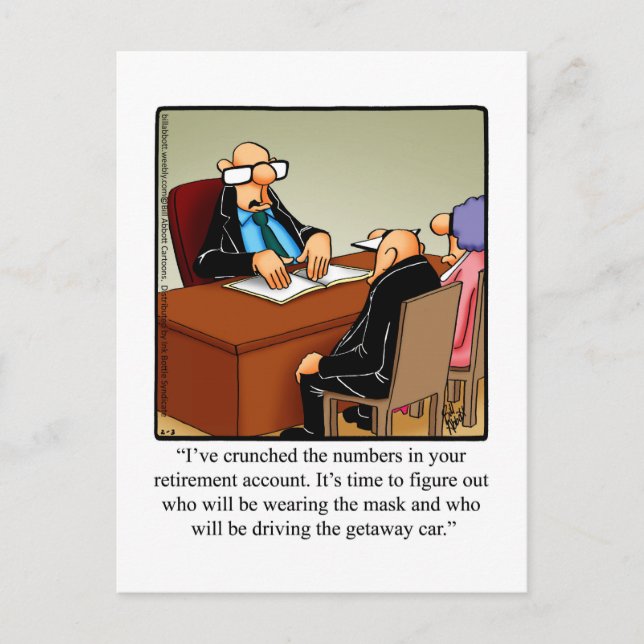 Funny Retirement Humor Postcard "Spectickles" (Front)