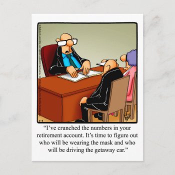 Funny Retirement Humor Postcard "spectickles" by Spectickles at Zazzle