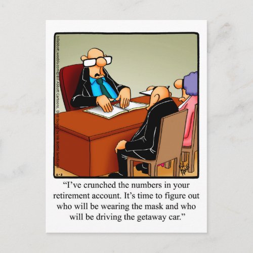 Funny Retirement Humor Postcard Spectickles