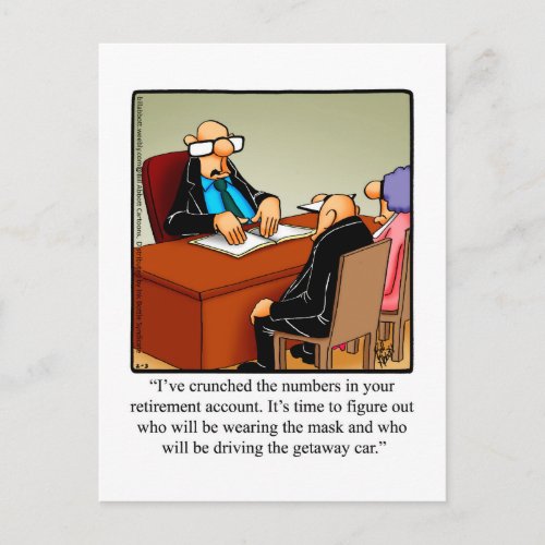 Funny Retirement Humor Postcard Spectickles