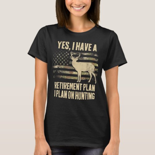 Funny Retirement Hunting Deer Vintage Hunter Retir T_Shirt