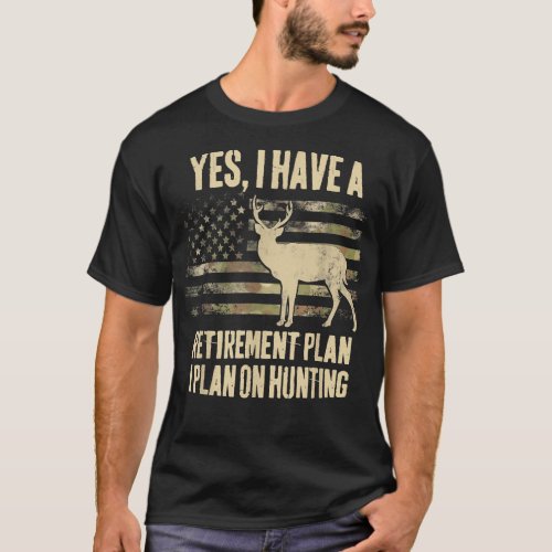 Funny Retirement Hunting Deer Vintage Hunter Retir T_Shirt