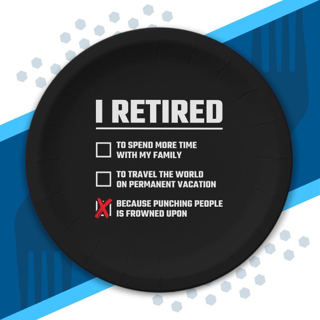 Funny Retirement - I'm Retired - Happy Retirement Paper Plates (Creator Uploaded)