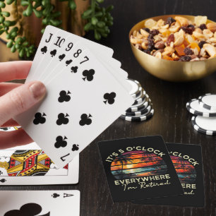 Funny Retirement It's 5 o'clock Everywhere Poker Cards