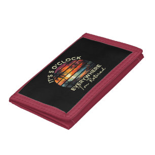 Funny Retirement It's 5 o'clock Everywhere Tri-fold Wallet