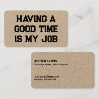 Funny Retirement Kraft Business Card