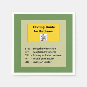 Funny Retirement Napkins