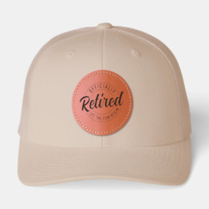 Funny Retirement Officially Retired 2026 Leather Patch Hat