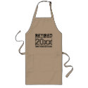 Funny retirement party BBQ apron for retired men