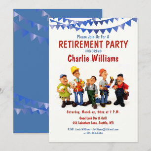 Funny Retirement Party Celebration Co-Worker Invitation