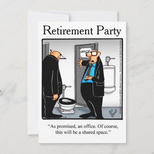 Funny Retirement Party Humor Invitations