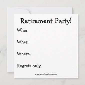 Funny Retirement Party Invitations | Zazzle