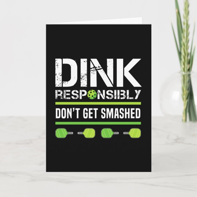 Funny Retirement Pickleball Gift Dink Card (Front)