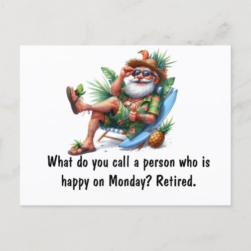 Funny Retirement  Postcard