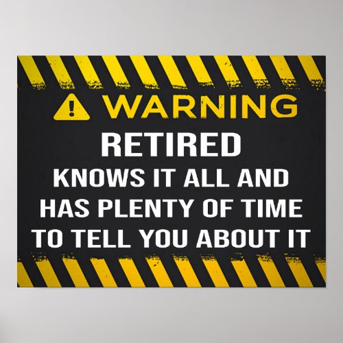 Funny Retirement Poster