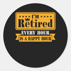 Funny Retirement Quote 2021 Men Women Retired Classic Round Sticker