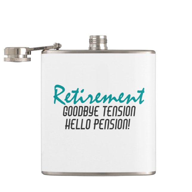 Funny Retirement Quote Hip Flask (Opened)