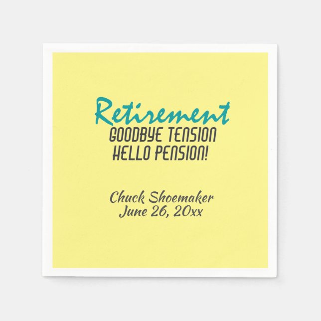 Funny Retirement Quote Personalized  Napkins (Front)
