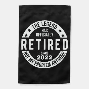 funny retirement, retired, retired firefighter, re garden flag