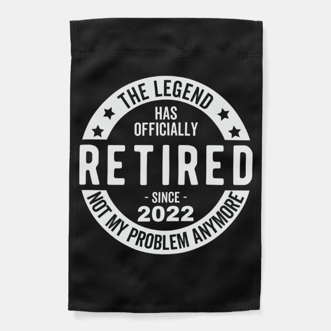 funny retirement, retired, retired firefighter, re garden flag (Front)