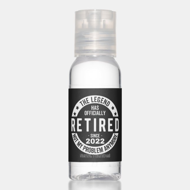 funny retirement, retired, retired firefighter, re hand sanitizer (Front)