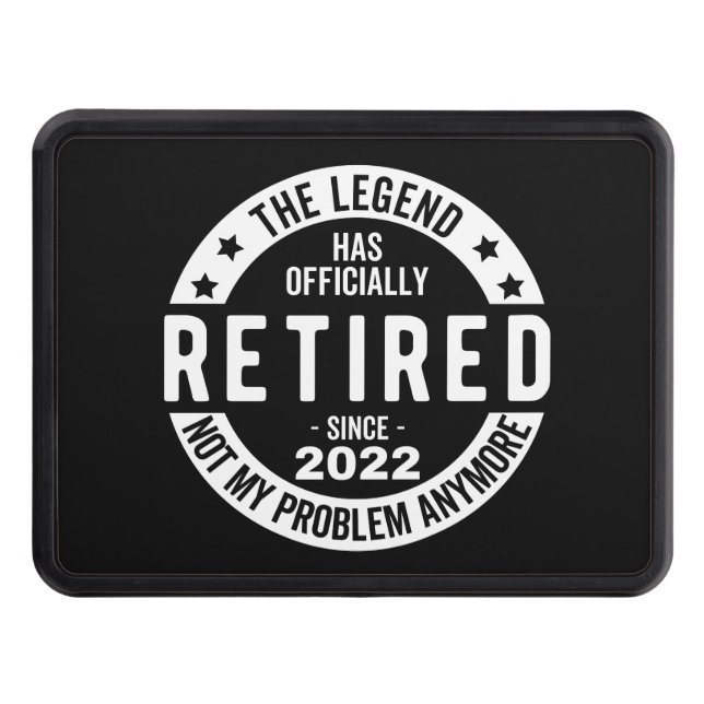 funny retirement, retired, retired firefighter, re hitch cover (Front)