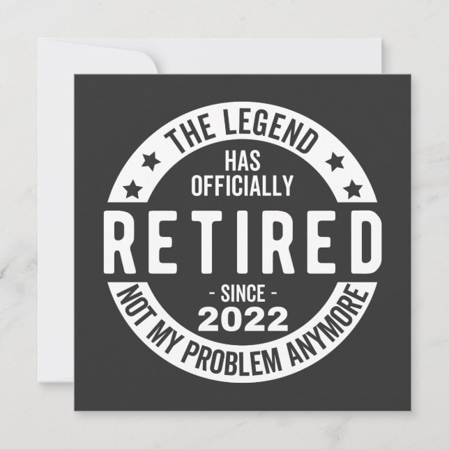 funny retirement, retired, retired firefighter, re invitation (Front)