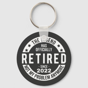 funny retirement, retired, retired firefighter, re keychain