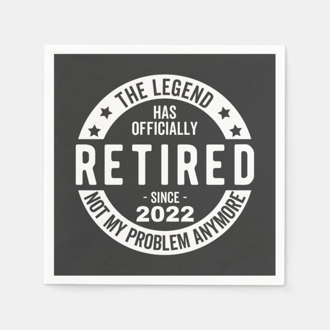 funny retirement, retired, retired firefighter, re napkins (Front)