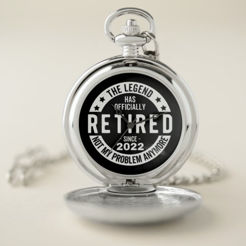 funny retirement retired retired firefighter re pocket watch