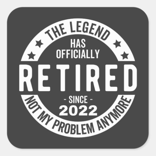 funny retirement retired retired firefighter re square sticker