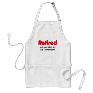Funny Retirement Saying Adult Apron