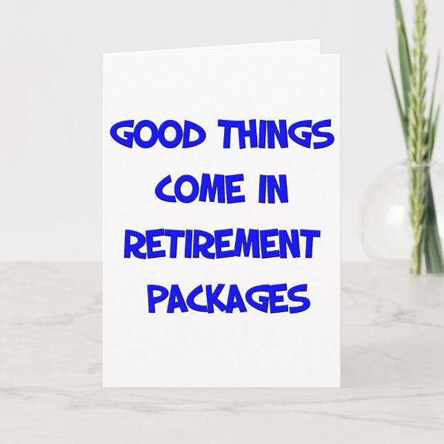 Funny Retirement Saying Card (Front)