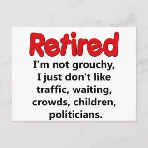 Funny Retirement Saying Postcard