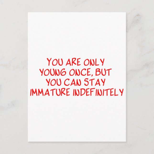 Funny Retirement Saying Postcard (Front)