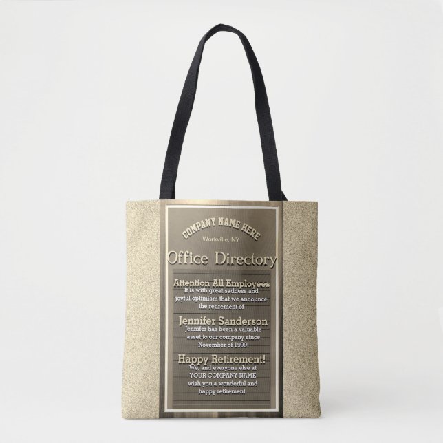 Funny Retirement Sign Vintage Tote Bag (Front)