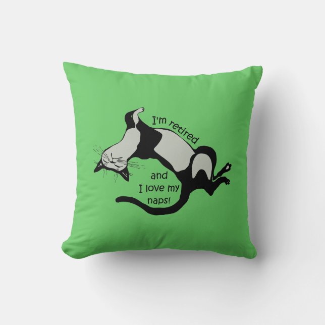funny retirement throw pillow (Front)