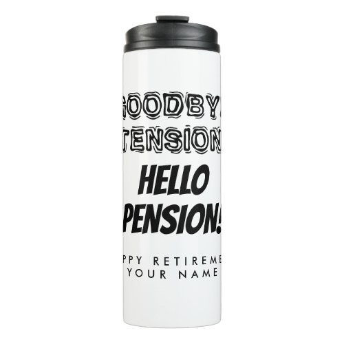 Funny retirement travel thermal mug for retiree